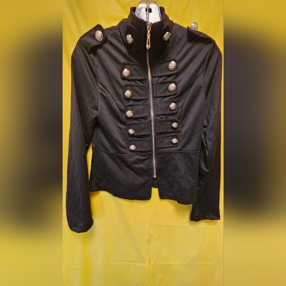 QIROMENG Women's black & gold jacket M
